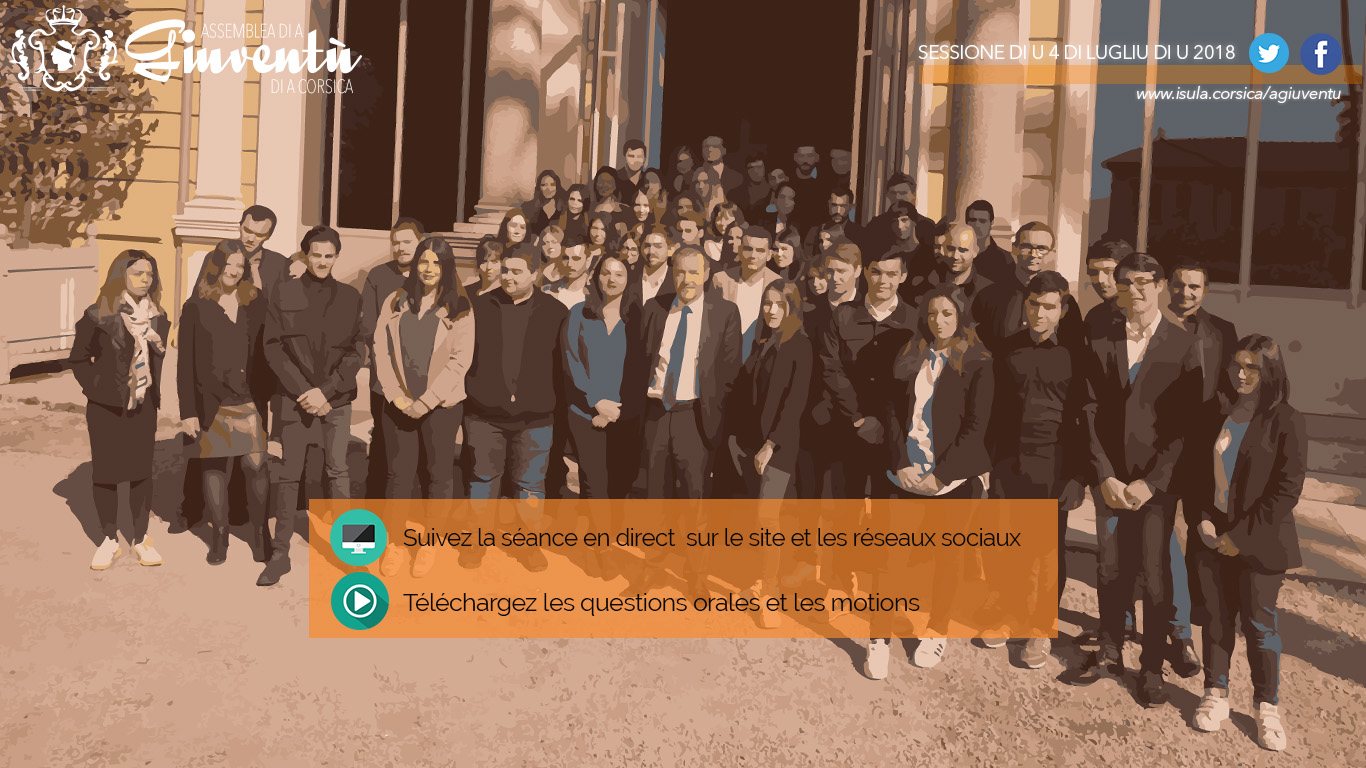 Ordre du jour de la séance plénière de l'Assemblea di a Giuventù - 4 juillet 2018