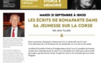 "Napoléon è a Corsica : storia è memorie" Jean Tulard animera la conférence intitulée "Les écrits de Bonaparte dans sa jeunesse sur la Corse" 