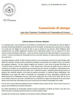 CP - (Ultime) réponse à Jean-Pierre Battestini CP - (Ultime) réponse à Jean-Pierre Battestini