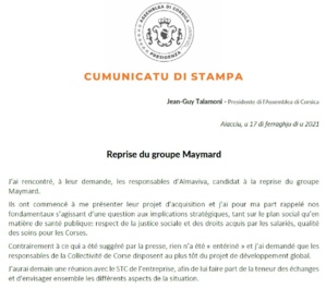 Reprise du groupe Maymard