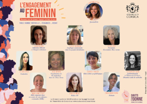 8 di marzu 2021. Visionnez la table ronde virtuelle sur "l'Engagement au Féminin" 
