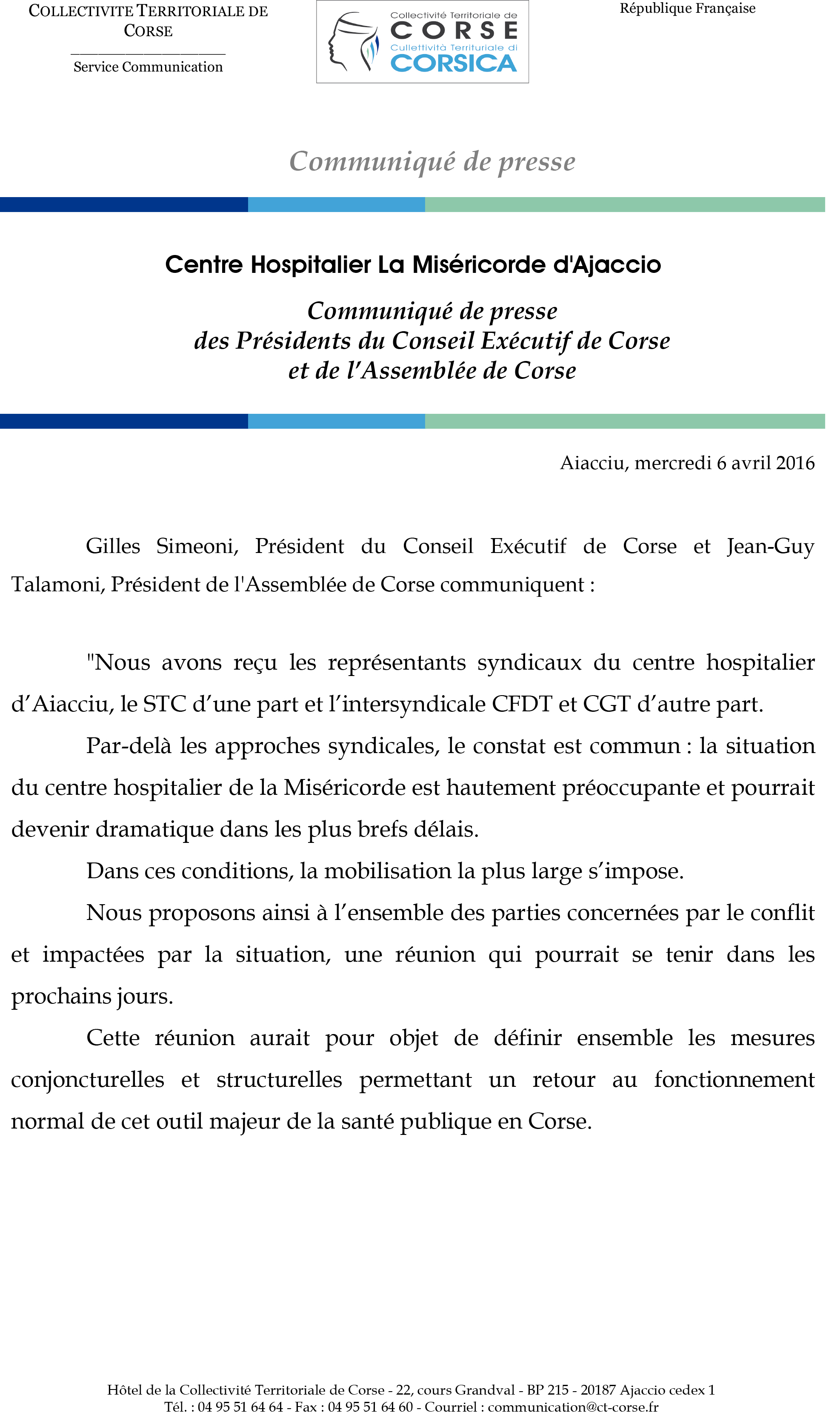 CP - CENTRE HOSPITALIER DE LA MISÉRICORDE D'AJACCIO