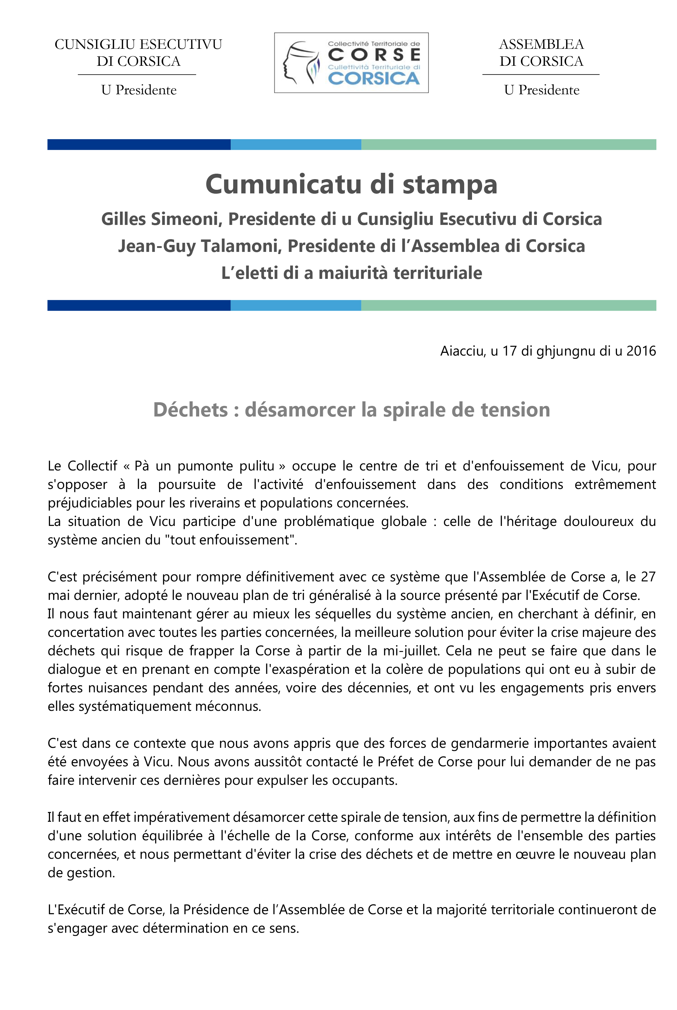 CP - ​DÉCHETS : DÉSAMORCER LA SPIRALE DE TENSION