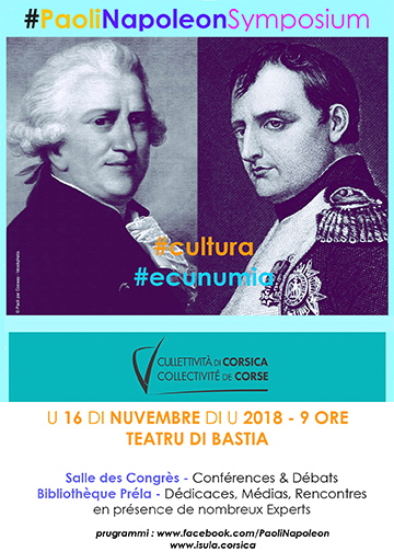 Le symposium Paoli Napoléon aura lieu le 16 novembre 2018 à Bastia