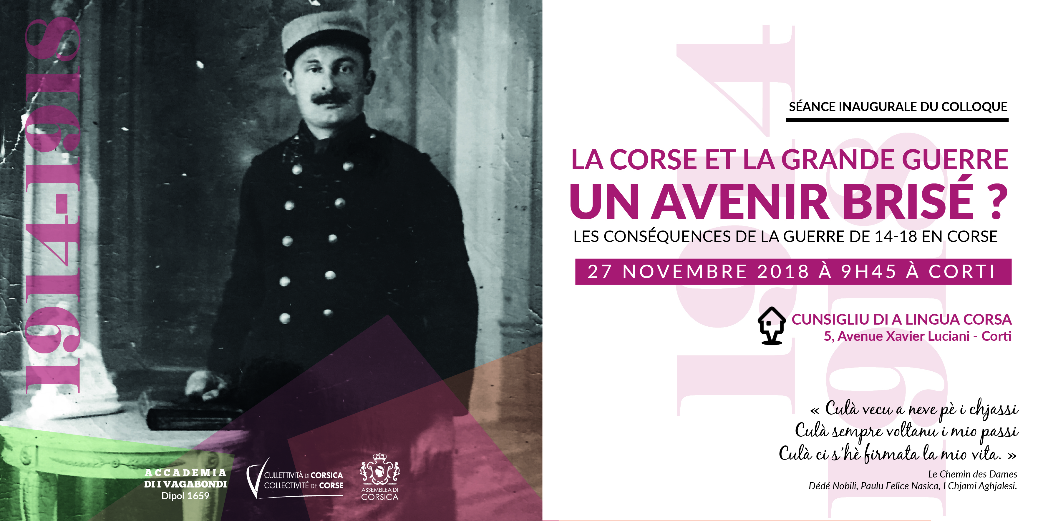 Colloque : La Corse et la Grande Guerre. Un avenir brisé ?