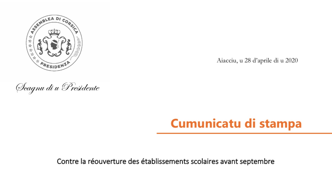 Contre la réouverture des établissements scolaires avant septembre