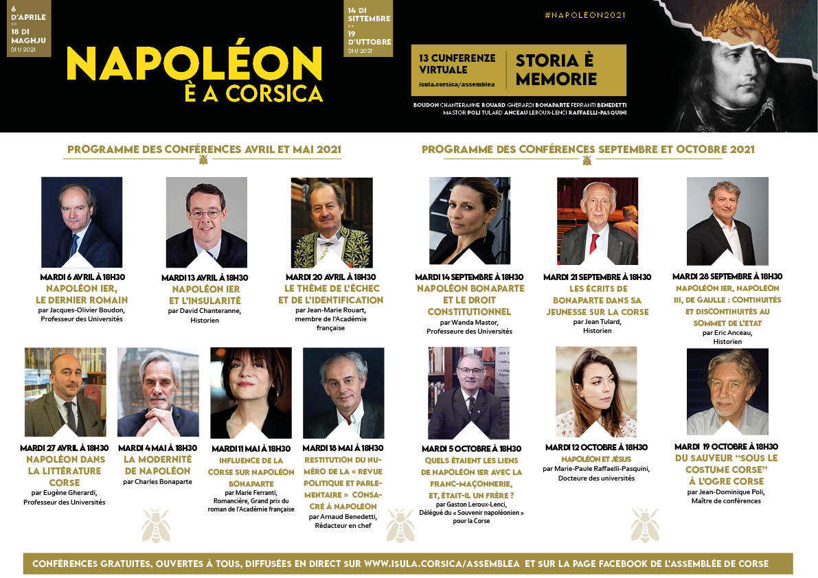 (re)voir le cycle de conférences "Napoléon et la Corse : histoire et mémoires" 