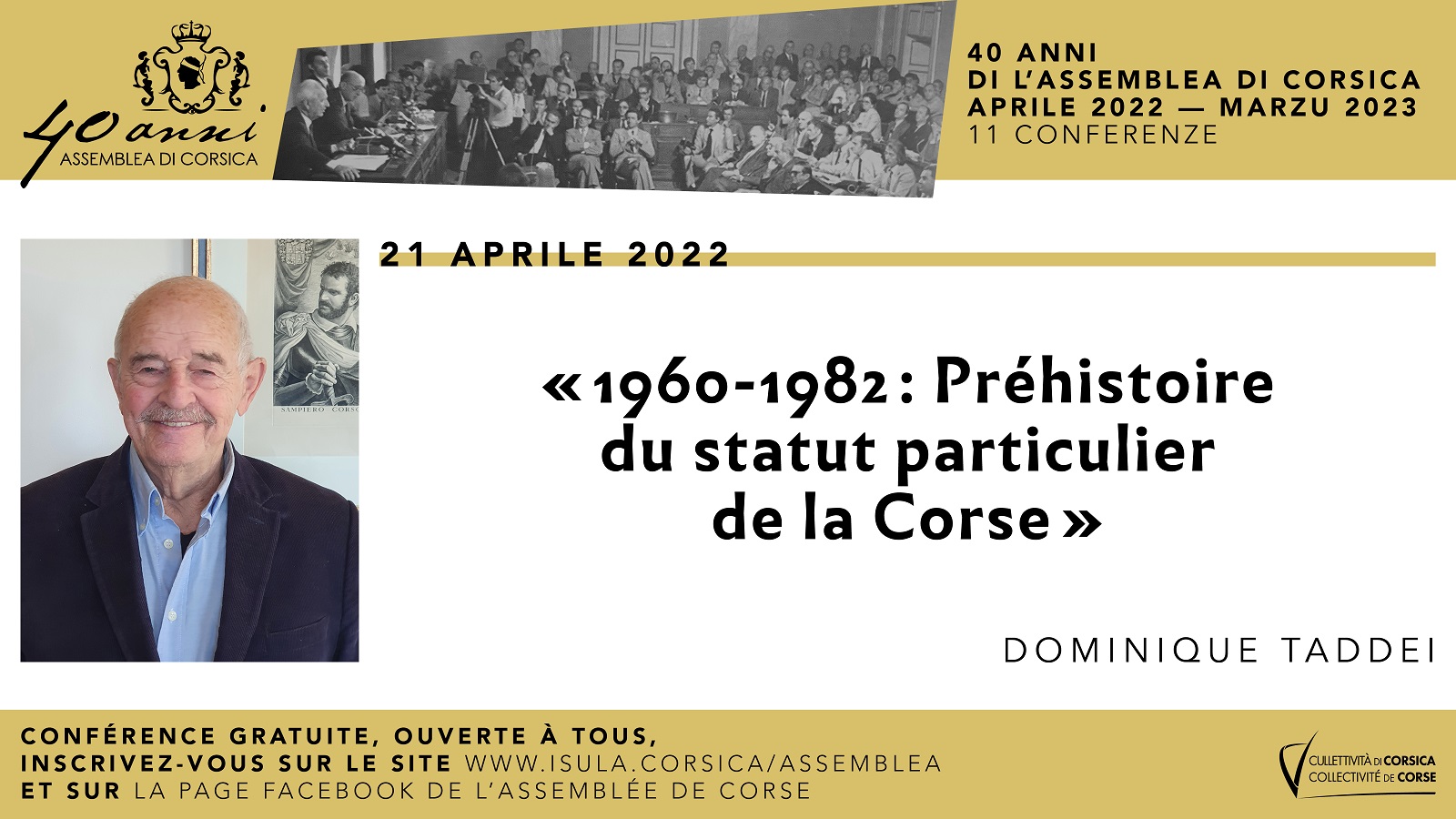 Dominique Taddei ouvre le cycle de conférences consacré aux 40 ans de l