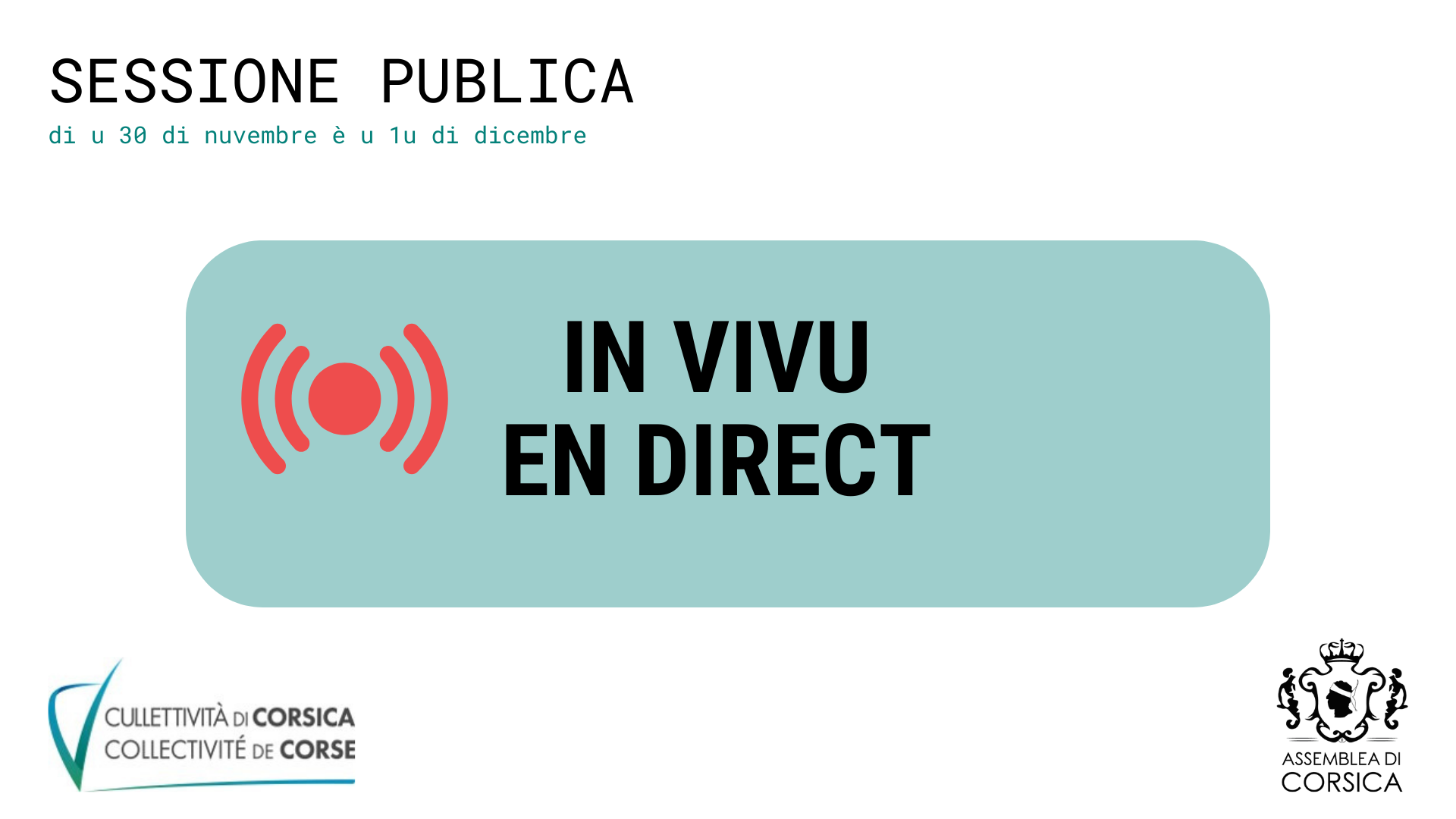 Suivez en direct la séance publique des 30 novembre et 1er décembre 
