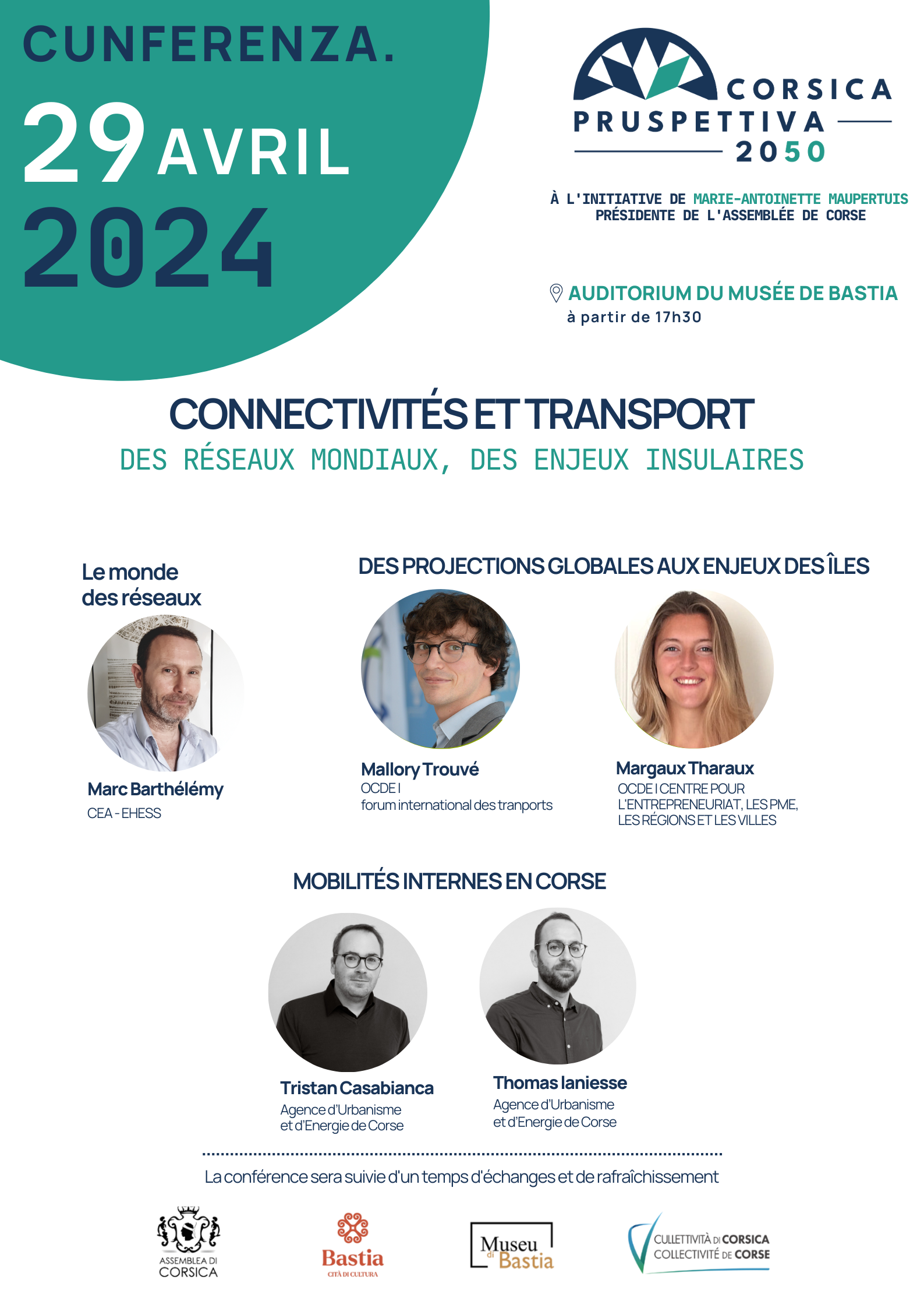 Corsica Pruspettiva 2050 : Une nouvelle conférence sur les Connectivités et transport