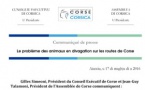 CP - LE PROBLÈME DES ANIMAUX EN DIVAGATION SUR LES ROUTES DE CORSE