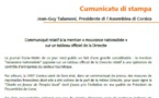 Communiqué : Mention « mouvance nationaliste » sur un tableau officiel de la Direccte