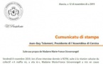 CP - Suite aux propos de Madame Marie-France Giovannangeli