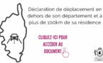 Déconfinement : Déclaration de déplacement