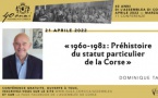 Dominique Taddei ouvre le cycle de conférences consacré aux 40 ans de l'Assemblea di Corsica 