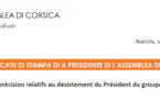 Communiqué : Eléments de précision relatifs au désistement du Président du groupe Avanzemu