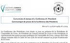 Cumunicatu di stampa di a Cunferenza di i Presidenti : cycle de travail consacré au projet d’autonomie de la Corse