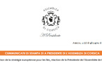 Cummunicatu di stampa di a Presidente di l'Assemblea di Corsica
