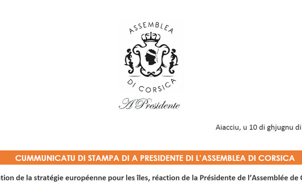 Cummunicatu di stampa di a Presidente di l'Assemblea di Corsica
