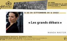 Wanda Mastor poursuit le cycle de conférences consacré aux 40 ans de l'Assemblea di Corsica 