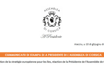 Cummunicatu di stampa di a Presidente di l'Assemblea di Corsica
