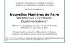 TABLE RONDE CAMBIA U CAMPA / NOUVELLES MANIERES DE FAIRE: ARCHITECTURE ET TERRITOIRES, NOUVELLES MANIERES DE FAIRE