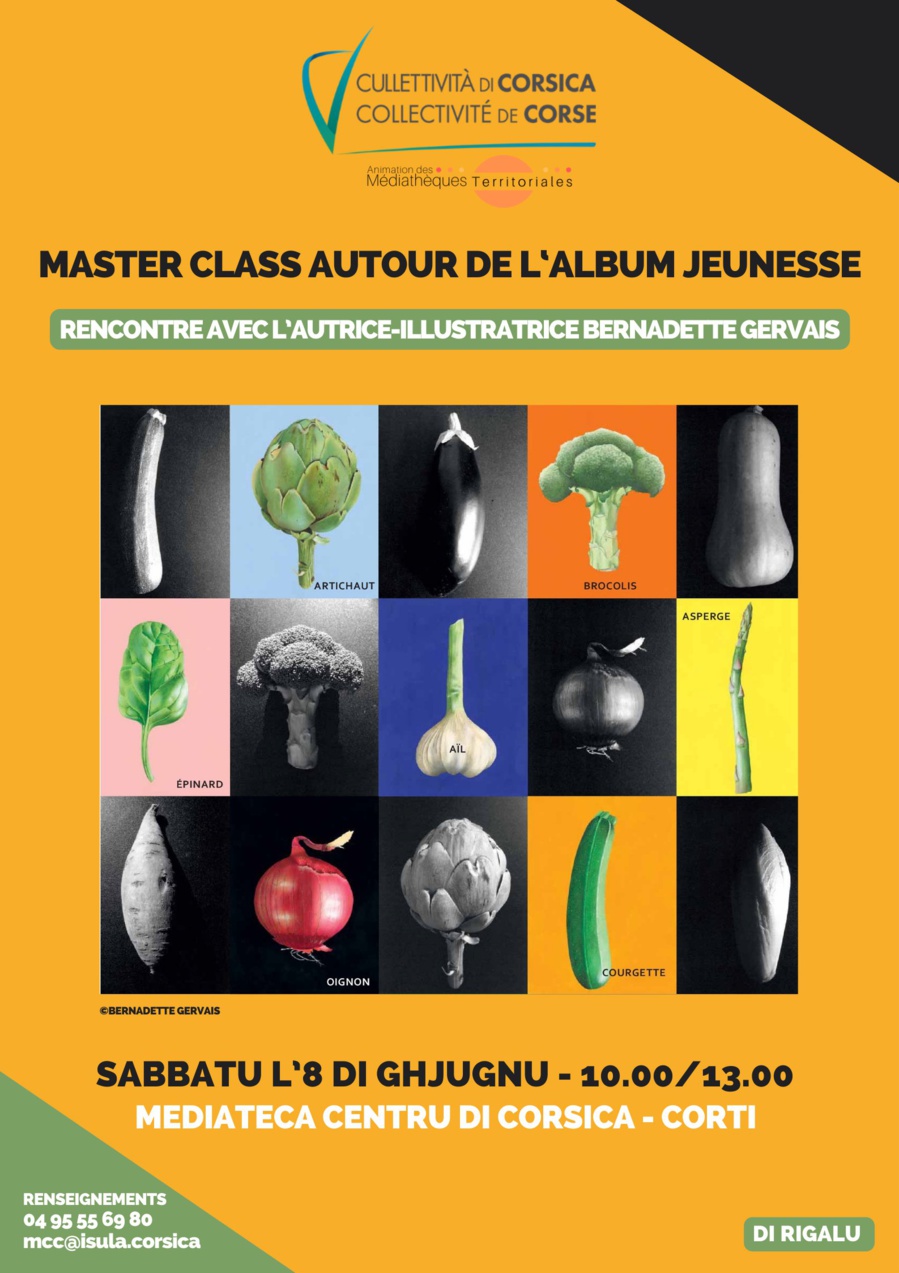 Master Class autour de l'album jeunesse : Rencontre avec l'autrice-illustratrice Bernadette Gervais - Médiathèque Centre Corse - Corti