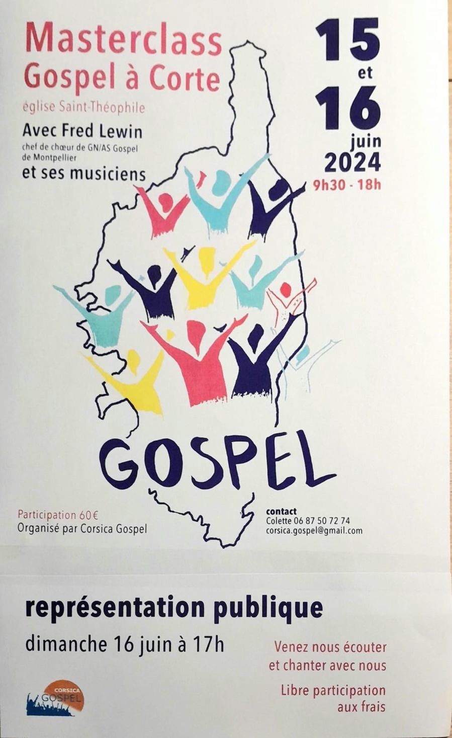 Masterclass Gospel proposé par Corsica Gospel - Eglise Saint-Théophile - Corti