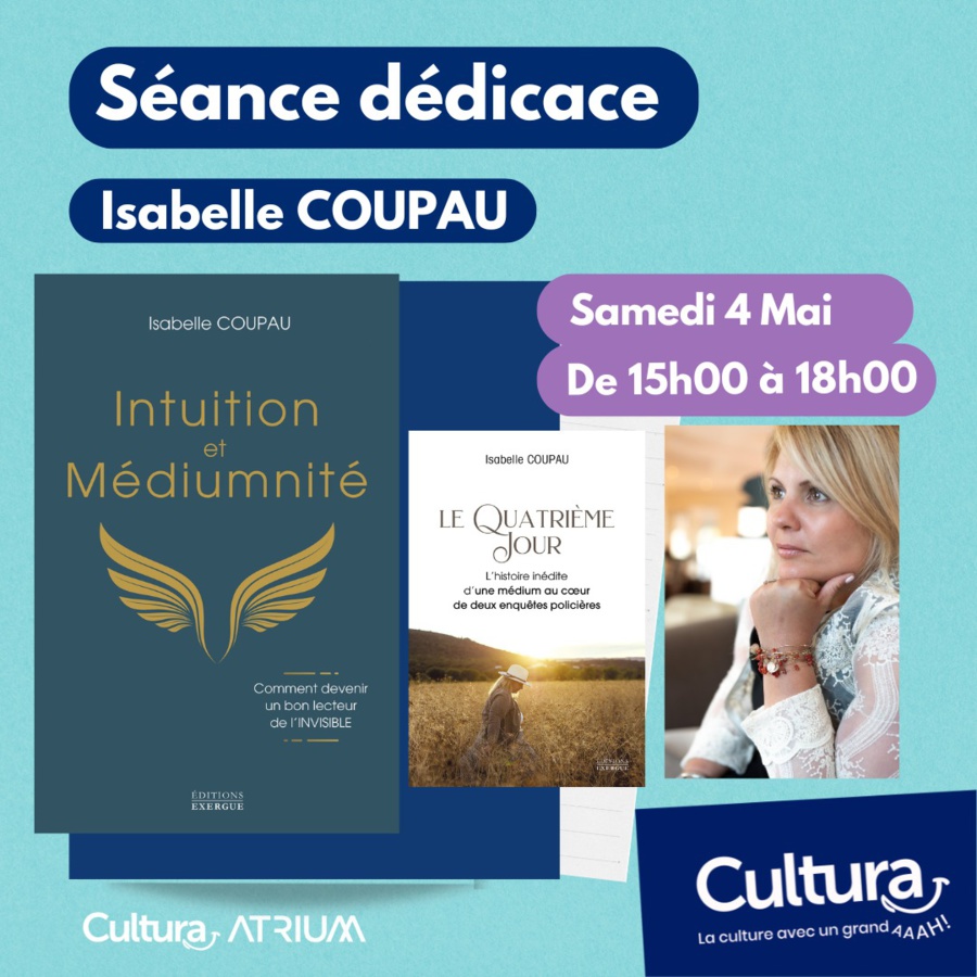 Rencontre / dédicace avec Isabelle Coupau autour de son ouvrage « Intuition et médiumnité » - Cultura - Aiacciu 