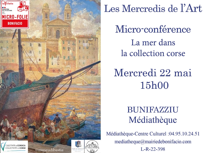 Micro-conférence de la micro-folie sur le thème de la mer dans la collection corse - Médiathèque - Bunifaziu