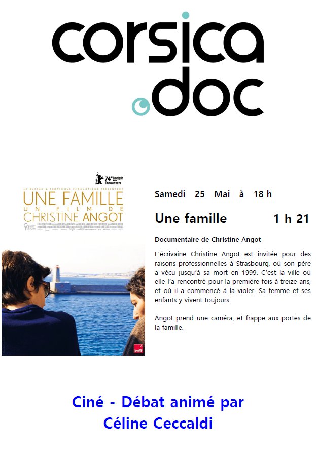 Ciné - Débat proposé par CORSICADOC animé par Céline Ceccaldi / Projection du film 