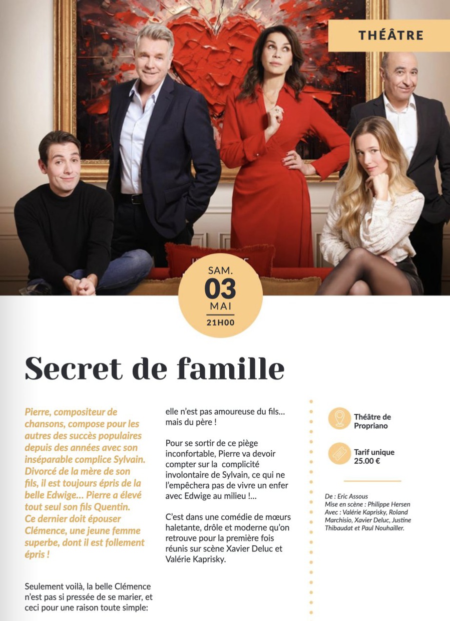 Théâtre : Secret de famille - Théâtre - Prupià