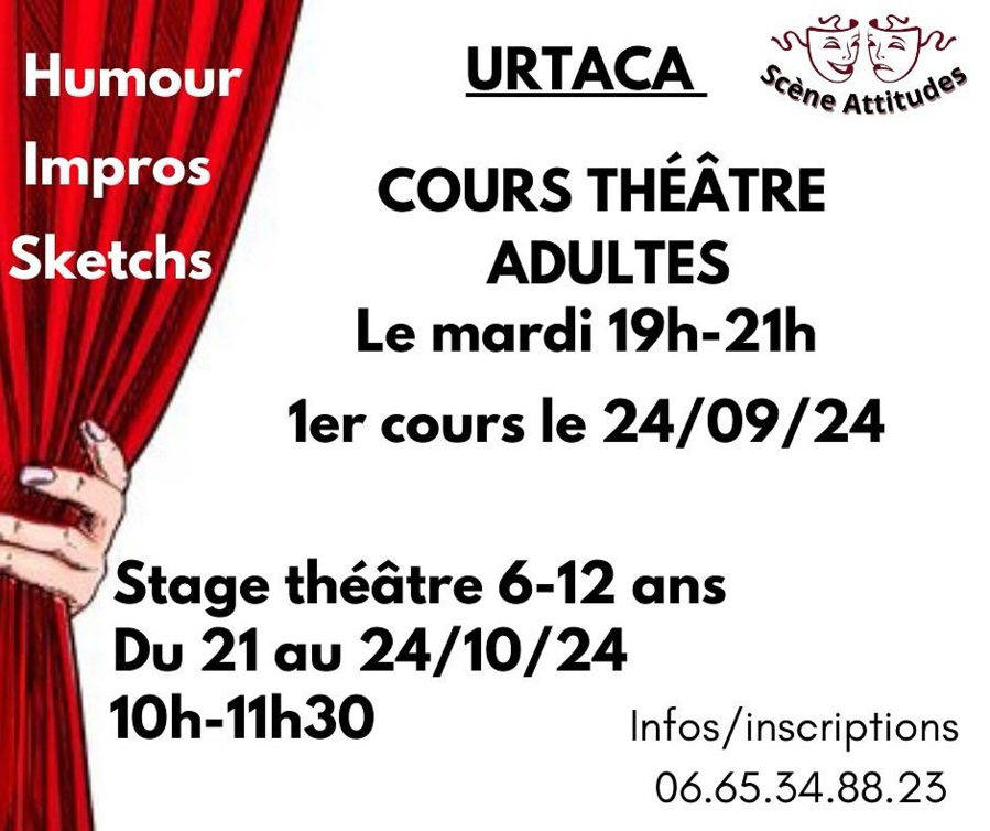 Cours théâtre adultes : Humour, impros, Sketchs - Urtaca
