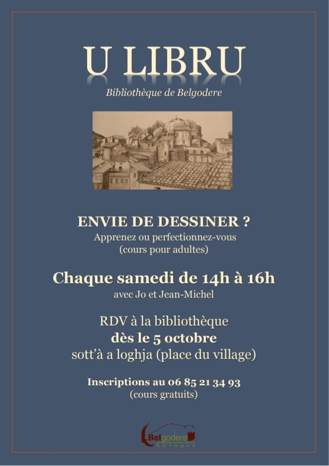 Cours de dessin pour adultes - Bilbiothèque - Belgudè