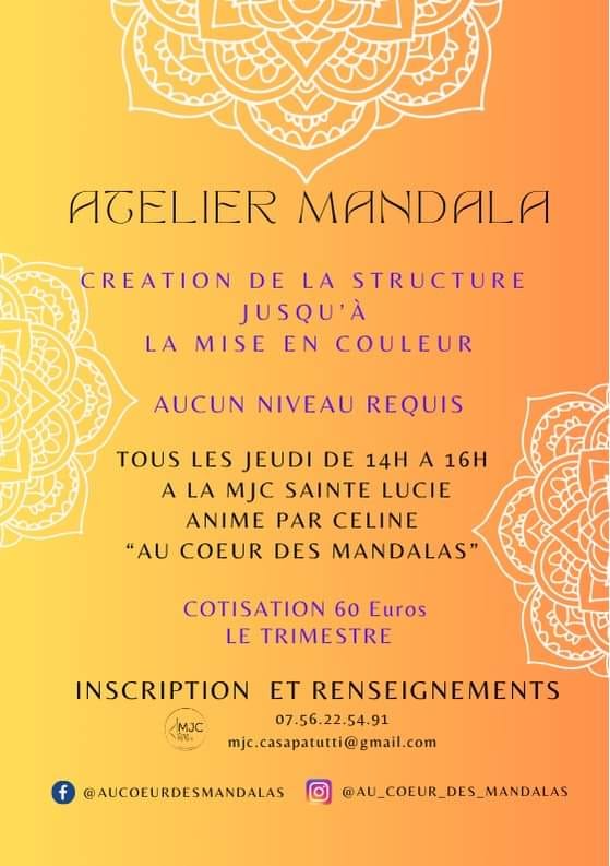 Atelier mandala - MJC-Casa pà tutti - Santa Lucia di Portivechju