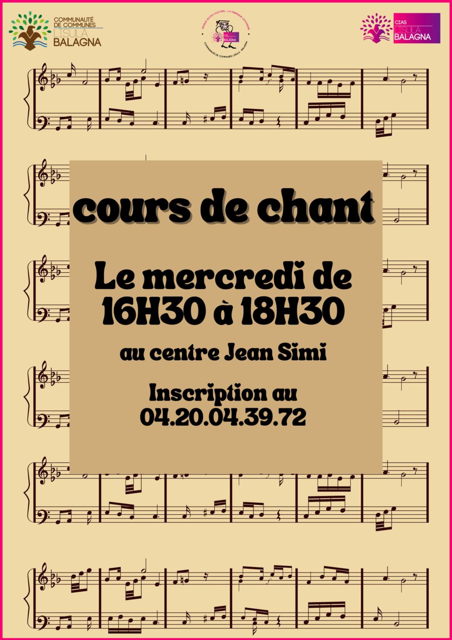 Cours de chant - Centre Jean Simi - L'Isula