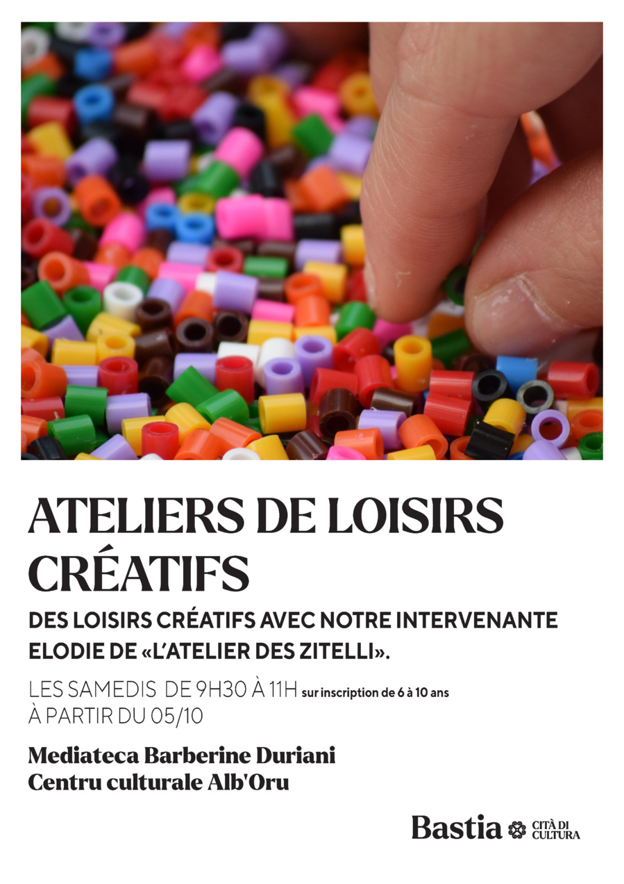 Ateliers de loisirs créatifs - Médiathèque Barberine Duriani - Bastia
