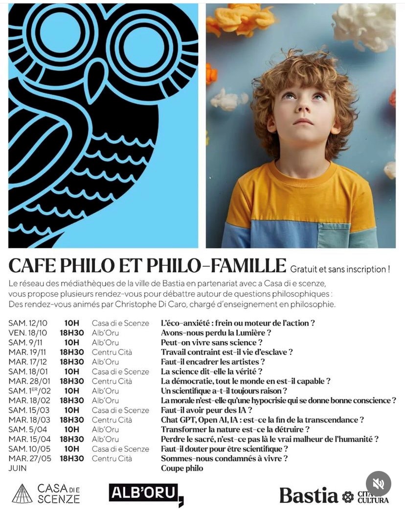 Café-Philo / Faut-il douter pour être scientifique ?- Casa di e Scenze - Bastia  
