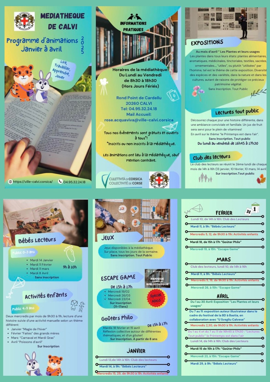 Lectures tout public - Médiathèque - Calvi
