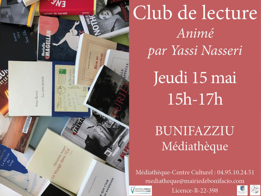 Club de lecture animé par Yassi Nasseri - Médiathèque - Bunifaziu 