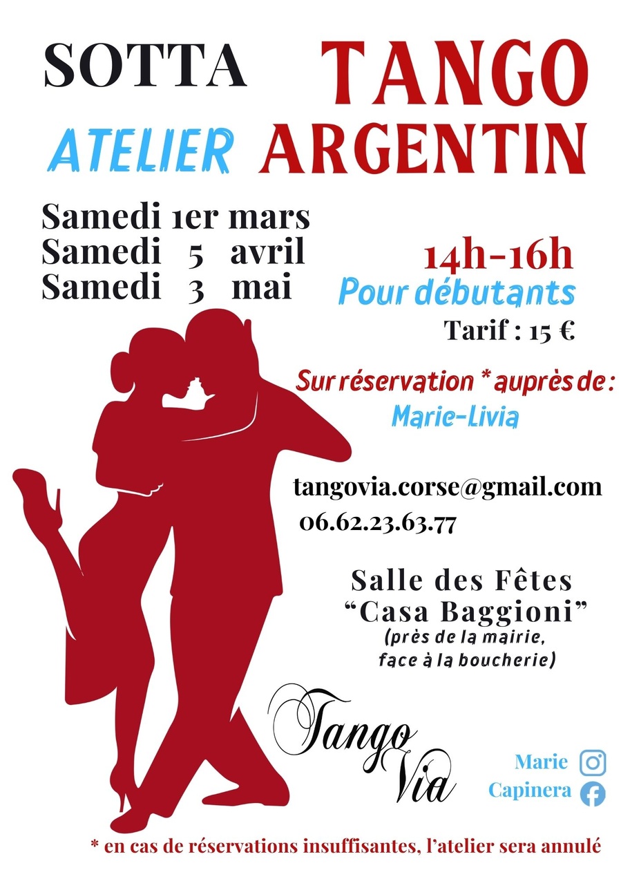 Atelier tango argentin - Salle Baggioni - Sotta 
