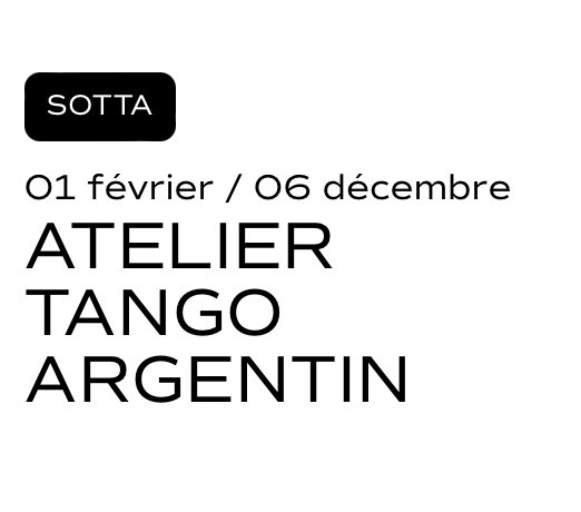 Atelier tango argentin - Salle Baggioni - Sotta 
