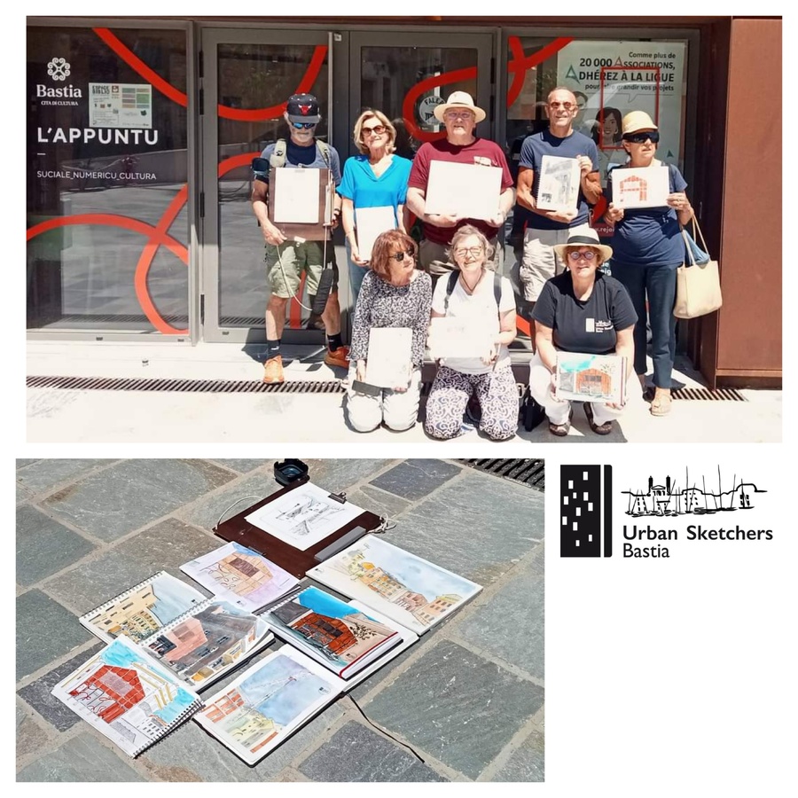 Exposition : Urban Sketchers Bastia (Dessin Aquarelles) - L’Appuntu - Bastia