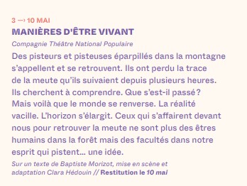 Restitution de résidence : 
