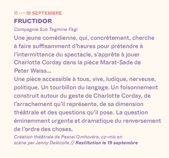 Restitution de résidence : 