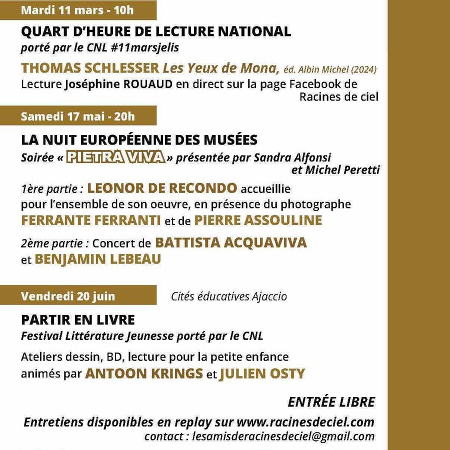 Partir en livre : Festival Littérature Jeunesse - Palais Fesch - Aiacciu
