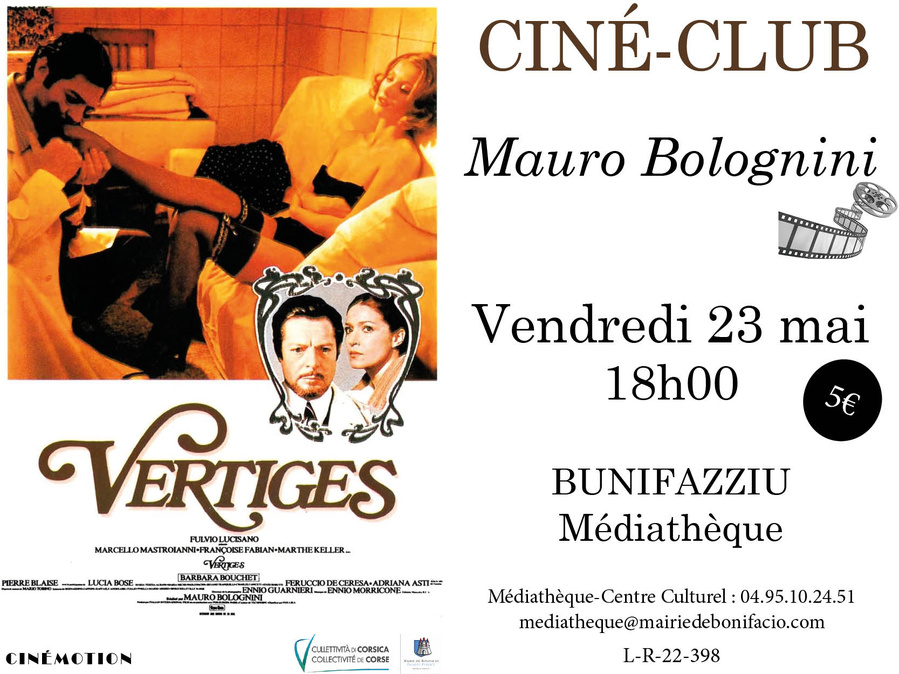 Ciné-club : Projection du film « Vertiges » - Médiathèque - Bunifaziu 