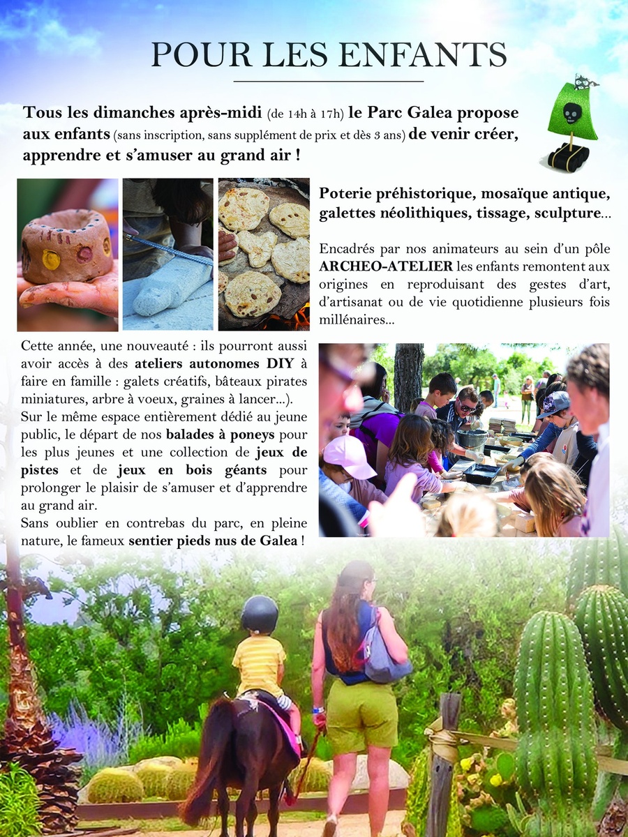 Le dimanche pour les enfants : Archéo-ateliers et balades à poney - Parc Galea - Tagliu è Isulacciu
