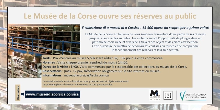 Ouverture des réserves au public - Musée de la Corse - Corti