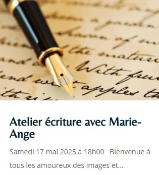 Atelier d'écriture avec Marie-Ange - Café culturel 